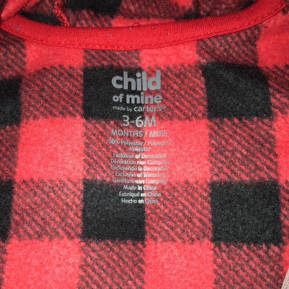 The brand of this hooded onesie is Child of Mind. This is 3-6 months. - Picture 2 of 2